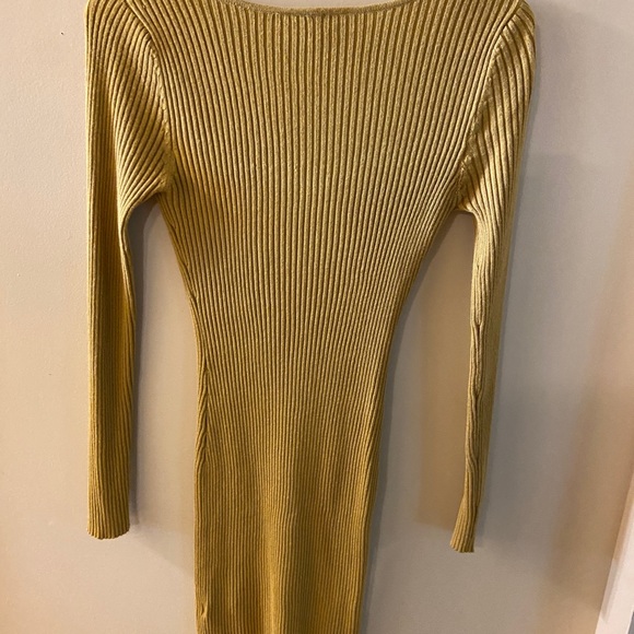 Derek Heart sandy yellow colored mini sweater dress/tunic NWOT - size m… - Picture 9 of 10
